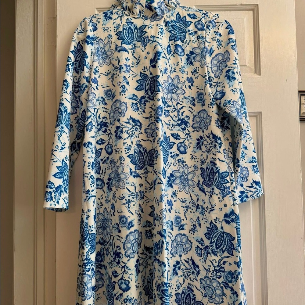 Tuckernuck Daphne Dress Floral Blue and White